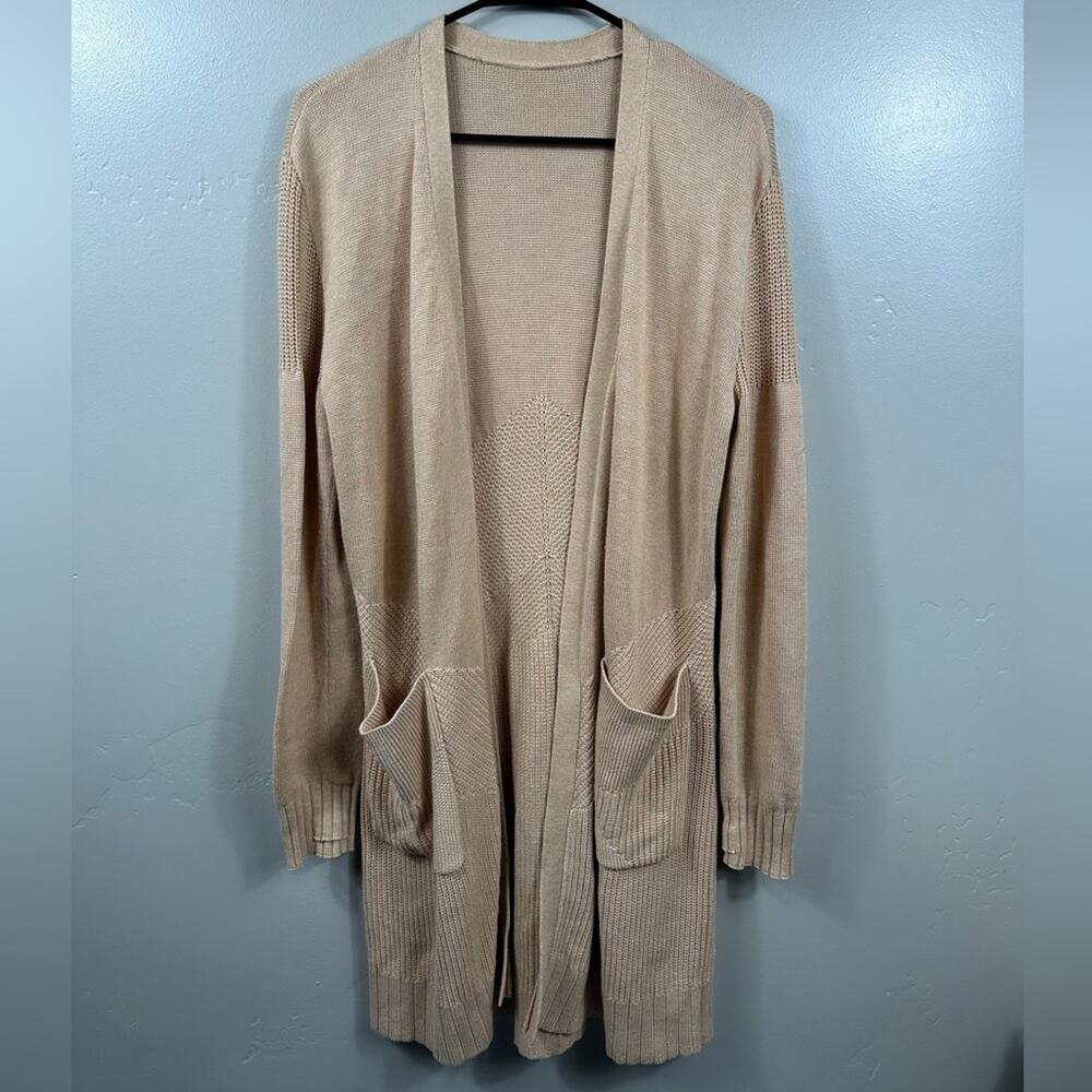 Lululemon Sincerely Yours Wrap Sweater Heathered Ivory Peach - Medium - Large